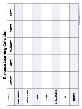 UPDATED MAY 2020 | FREE, PRINT & GO Digital Distance Learning Calendar