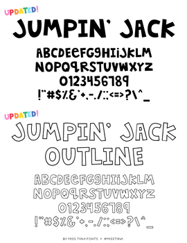Preview of UPDATED - MTF Jumpin' Jack Black + Outline : FREE Personal Use Fonts