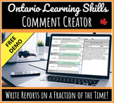 Ontario Learning Skills Report Card Comment Creator - DEMO