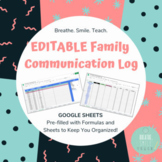 UPDATED - Parent Communication Log For Your Google Drive |