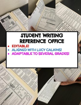 Preview of UPPER ELEMENTARY WRITING REFERENCE OFFICE- EDITABLE/LUCY CALKINS ALIGNED