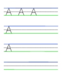 OT UPPERCASE A-Z tracing and copying: 1" Lines sky & grass lines