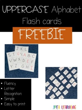 Preview of UPPERCASE Alphabet Flash cards Prek through second grade