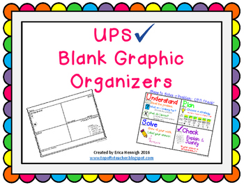 Preview of UPS Check Blank Graphic Organizers Freebie!