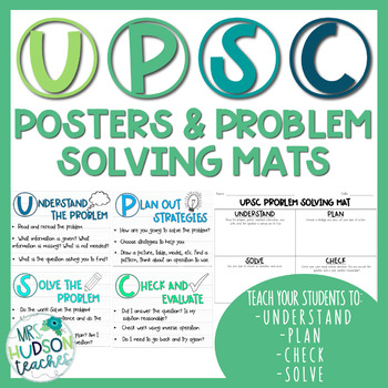 Preview of UPSC Posters and Problem Solving Mats for Math Word Problems