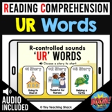UR Words Phonics Reading Comprehension Boom Cards