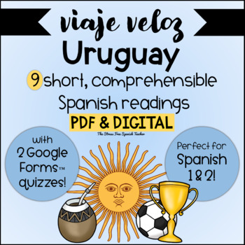 Preview of URUGUAY Comprehensible Spanish Reading Viaje Veloz CI Lectura Hispanic Heritage