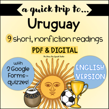 Preview of URUGUAY country study Reading Comprehension ENGLISH VERSION Quick Trip series