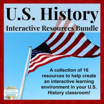 Preview of US 1 & 2 Interactive Resources Bundle for U.S. History