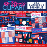 US American Clipart And Digital Papers BUNDLE
