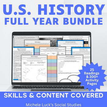 Preview of US American History Full Year for Google Drive Interactive Resource Bundle