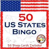 US Bingo I Know the 50 States Group Activity w/ 35 Bingo Cards!