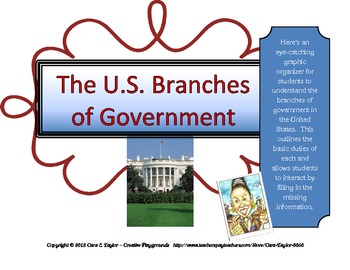 Preview of U.S. Branches of Government Graphic Organizer