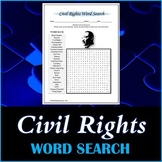 US Civil Rights Word Search Puzzle