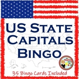 US Capital Cities Bingo I Know Your State Capitals Activit
