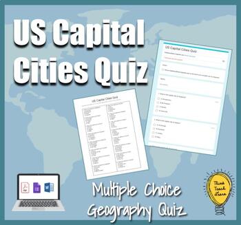 US Capital Cities Quiz By Think Teach Learn TPT   Original 9760998 1 