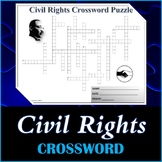 US Civil Rights Crossword Puzzle - Printable