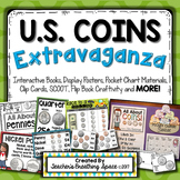 US Coins --- Books, Posters, Clip Cards, SCOOT, Flip Book, Craftivity and MORE
