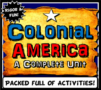 Preview of US Colonies Lesson Plan Bundle- Colonial America - 13 Colonies Digital & Print