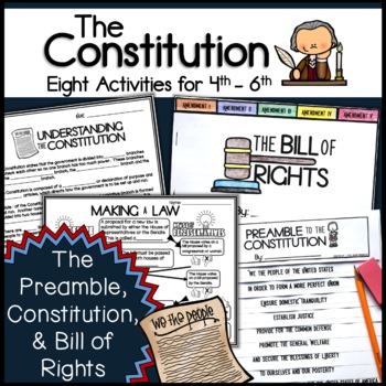 Preview of US Constitution | Bill of Rights Activity | Constitution Day Activities