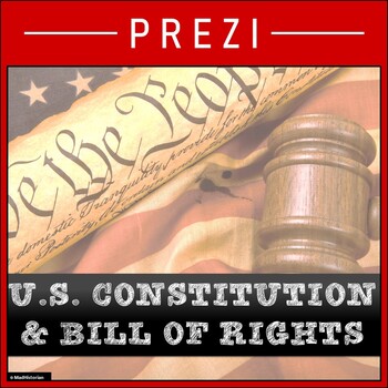 Preview of US Constitution & Bill of Rights:  Prezi Notes Presentation