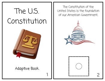 Preview of US Constitution, Bill of Rights, and Rules & Laws Adaptive Books
