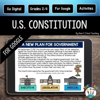 Preview of US Constitution | Constitution Day for Distance Learning & Google Classroom
