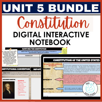 Preview of US Constitution Constitutional Convention Bill of Rights Interactive Notebooks