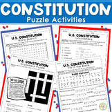 US Constitution Day Puzzles | Word Search & Crossword Puzzle