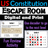 US Constitution Activity Escape Room: Branches of Governme