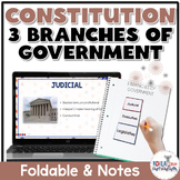 US Constitution Foldable Activity | 3 Branches of Government