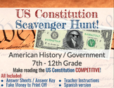 US Constitution Scavenger Hunt - Spanish Version Included