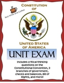 US Constitution Unit Exam