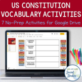 US Constitution Vocabulary Activities for Google Drive