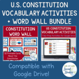 US Constitution Vocabulary Activity Set and Word Wall Bundle