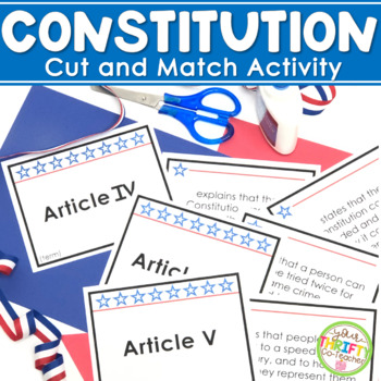 Preview of US Constitution Day Cut & Sort Activities 4th 5th & 6th Grade The Bill of Rights