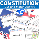 US Constitution Day Cut & Sort Activities 4th 5th & 6th Gr