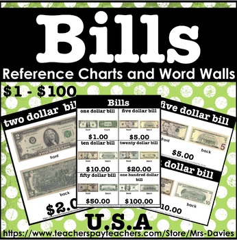 U.S Currency Laminated Educational History Reference Chart Print Poster 24x36