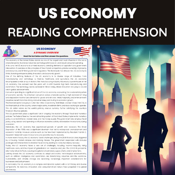 US Economy Reading Comprehension Passage for Business Economics | TPT