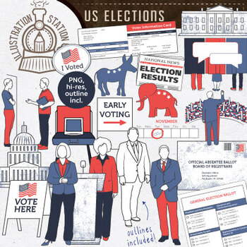 Preview of US Election Clip Art, Voting Clip Art
