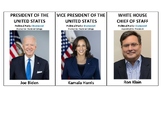 US Federal Government Current Leaders Card Set