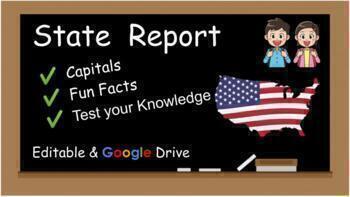 Preview of US Geography: Know your 50 US States and Capitals (Google Slides)