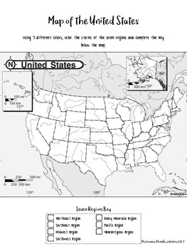 US Geography - The Seven Regions by Princess Productions | TPT
