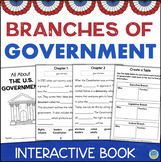 3 Branches of Government Activity Reading Comprehension US