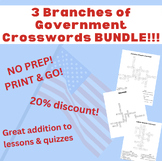3 Branches of US Government BUNDLE!! | 4 Crossword Puzzles