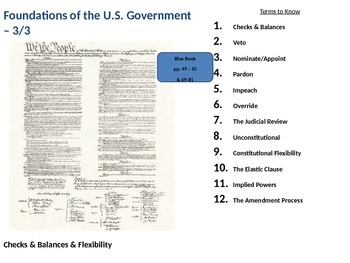 Preview of U.S. Government: Checks & Balances and Flexibility