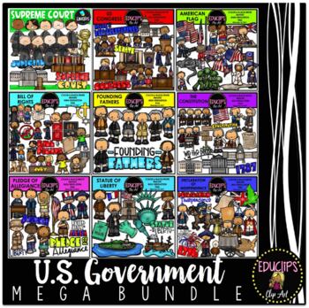Preview of US Government Clip Art Mega Bundle {Educlips Clipart}