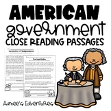 US History | Government Close Reading Passages Activity | 