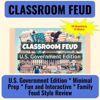 Preview of US Government Family Feud Style Game | Google Slides Template | Intro Version