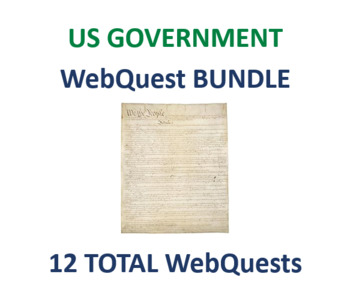 Preview of US Government UNIT WebQuest BUNDLE